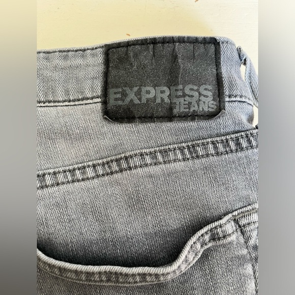 Men’s Express Slim Skinny Stretch Straight light gray jeans 32x34 - Picture 4 of 7